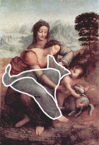 "La Virgen, el Niño Jesús y Santa Ana", por Leonardo da Vinci.
