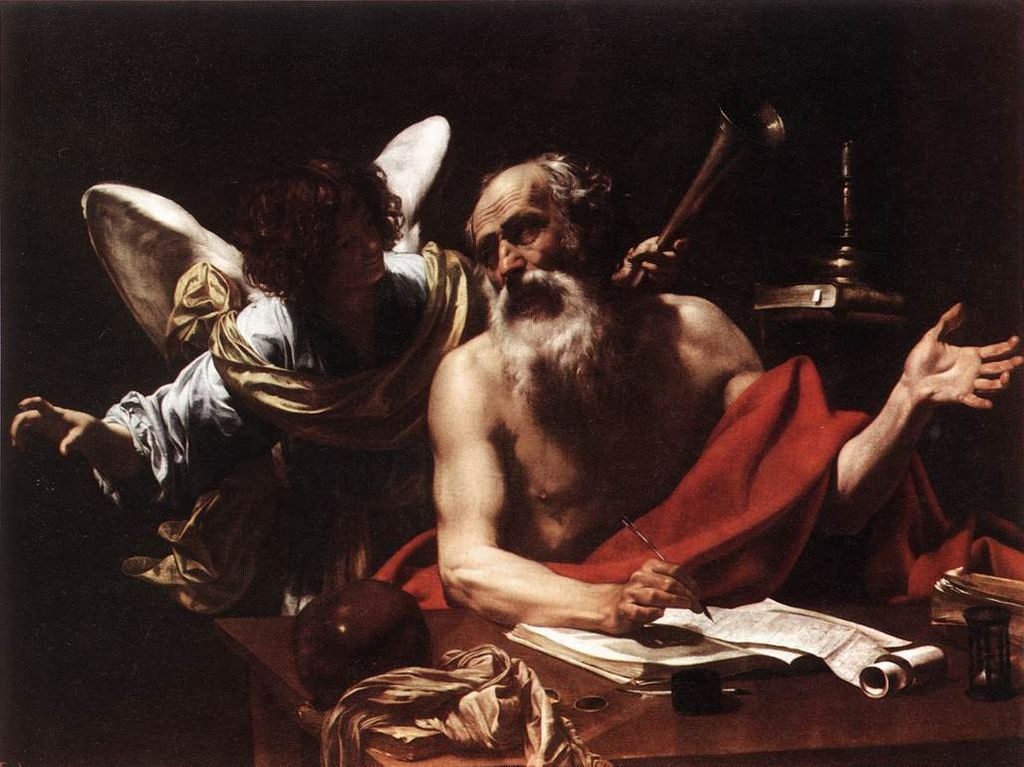 "Saint Jerome and the Angel", por Simon Vouet (1622).