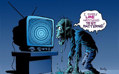 EL ZOMBI SE ABURRE CON LA TELE